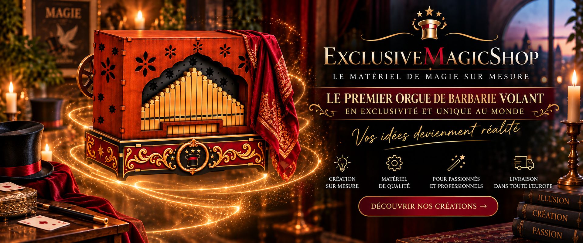 Exclusive Magic Shop — le matériel de magie sur mesure. Vos idées deviennent réalité.